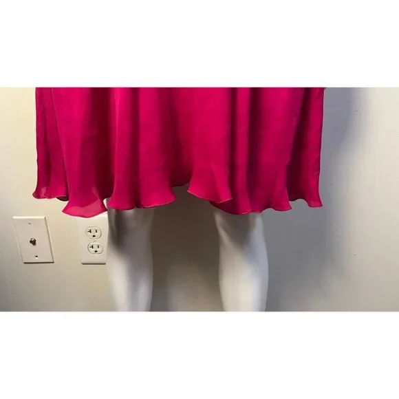 ROBERTO CAVALLI PEASANT BOHO PINK SILK MIDI TIERED DRESS 40 4 - Picture 9 of 15